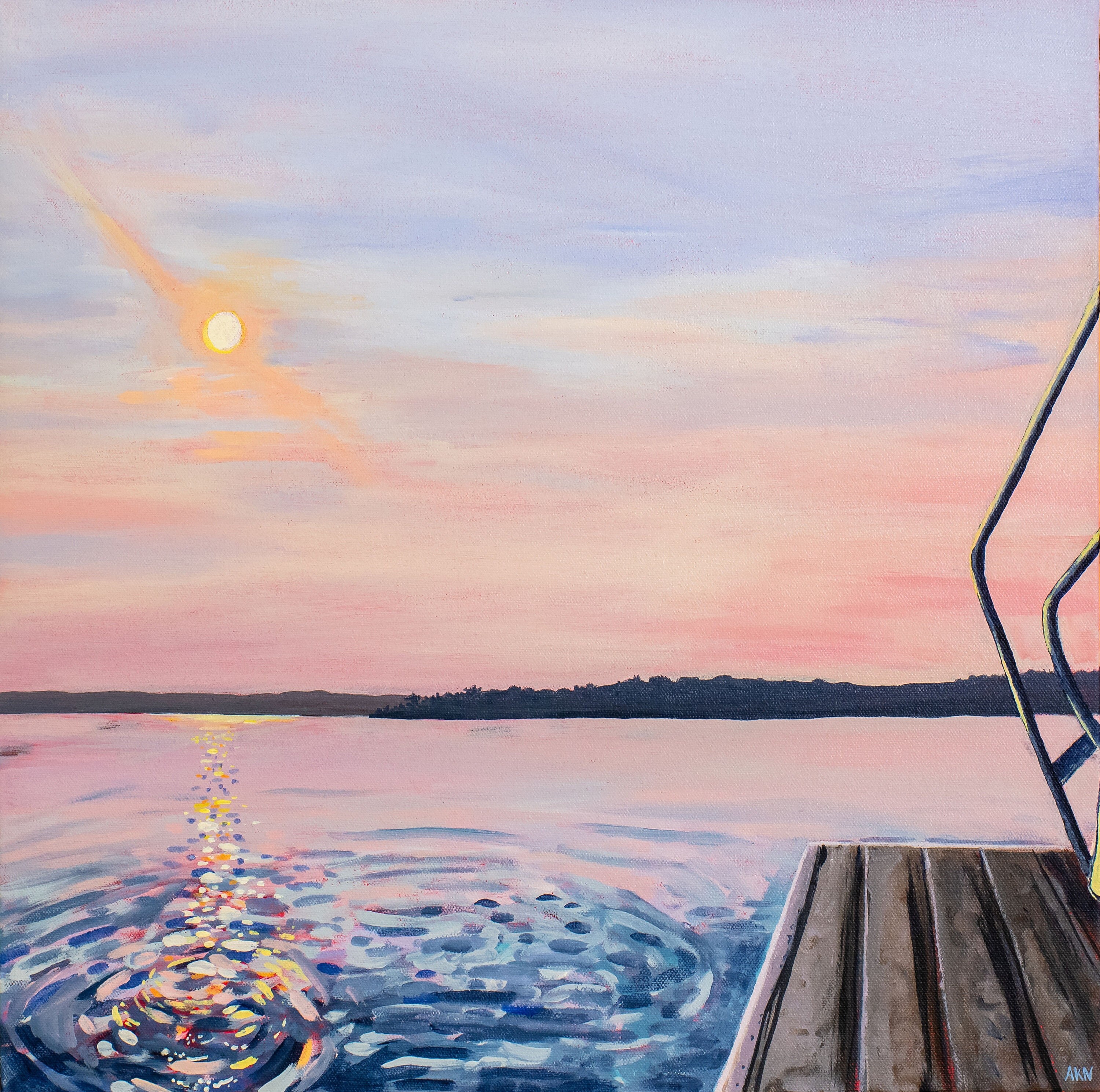 Dockside - Maine Summer Art - Summer vibes - Maine Coastal Art - Yarmouth, Maine - Casco Bay - Maine art - Maine gift