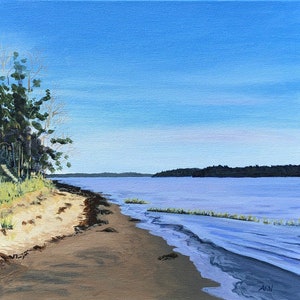 Home Away From Home - a Giclee Fine Art Print - Sweeping Skies - Casco Bay, Maine - Yarmouth, Maine -Maine Fine Art - Lanes Island