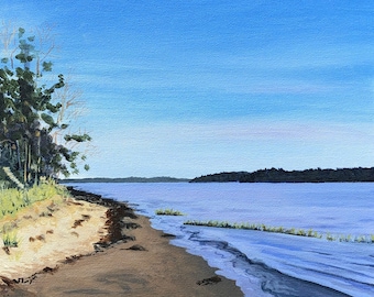 Home Away From Home - a Giclee Fine Art Print - Sweeping Skies - Casco Bay, Maine - Yarmouth, Maine -Maine Fine Art - Lanes Island