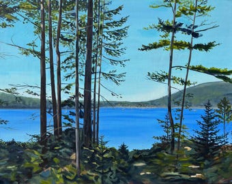 Camden Harbor - Coastal Maine Fine Art - Giclee Print - Maine Canvas Print - Coastal Maine Art - Casco Bay - Maine