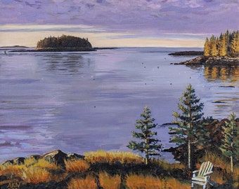 Giclee Fine Art Print — Downeast Dawn — South Addison, Maine — Maine Art — Archival Print - Maine Coast - Downeast Maine- Sunrise Tidal