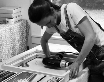 FRAMING : Add to Canvas Print Order , Maple Floater Frame, Wired, Ready to hang