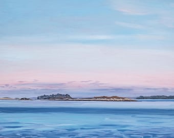 Casco Bay Midsummer Drift - Coastal Maine Fine Art - Giclee Print - Maine Canvas Print - Coastal Maine Art - Casco Bay - Maine