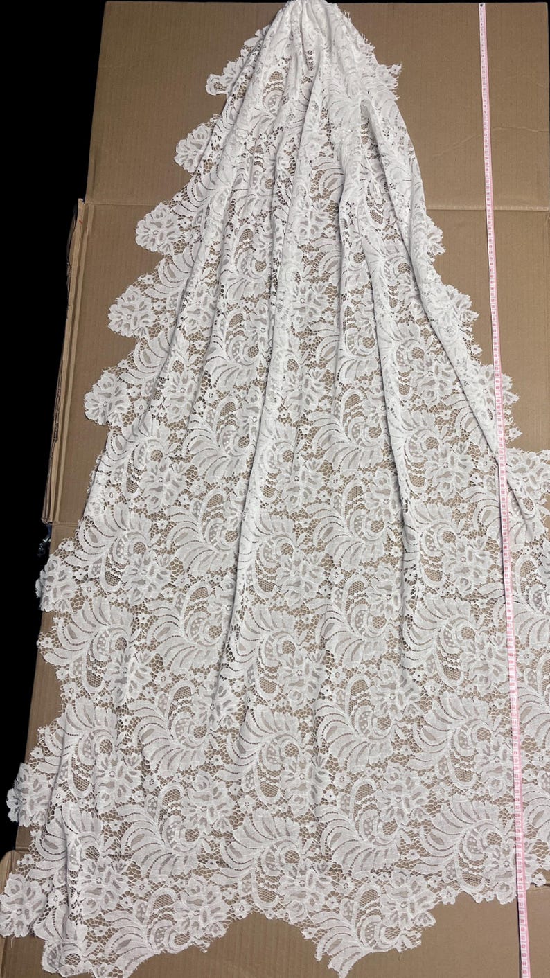 Custom made lace veil