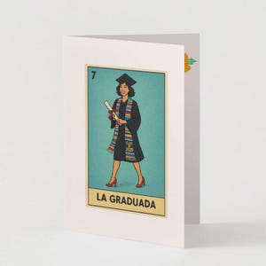 La Graduada Loteria Graduation Card – Class of 2025 | Latina Graduation Gift | Printable