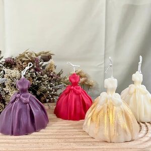 party dress candle scent Amazon.com: Wedding Dress Aesthetic Scented Candle,120G Handmade Bride Shape Soy Wax Aroma Decorative Art Candle for Table Photo Prop Valentine's Day Wedding Birthday,Prefect Gift for Meditation Stress : Home & Kitchen