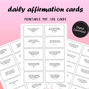 30 Cartões de Afirmações Diárias Inspirados em Versículos Bíblicos, cartões de escrituras para quadro de oração para encorajamento de mulheres cristãs, presente para mulheres