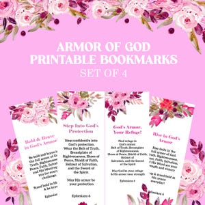 Rüstung Gottes Lesezeichen Set Digitales Lesezeichen Bundle Schrift Lesezeichen Druckbares Christian Lesezeichen Geschenke für Frauen Bibelverse