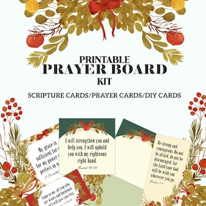 Christmas Prayer Board Kit: Printable Bible Verse Cards (PDF Download)