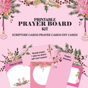 Printable Prayer Board Kit for prayer board party, Encouraging prayer board card for prayer boards, prayer journals or DIY gift for women