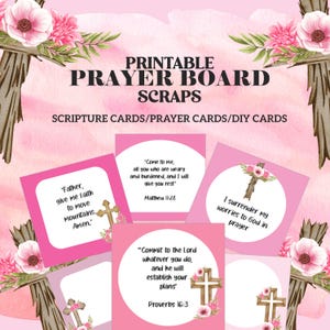 Printable Prayer Board Kit for prayer board party, Encouraging prayer board card for prayer boards, prayer journals or DIY gift for women