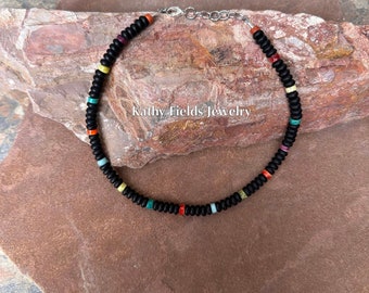 Multistone /black onyx necklace