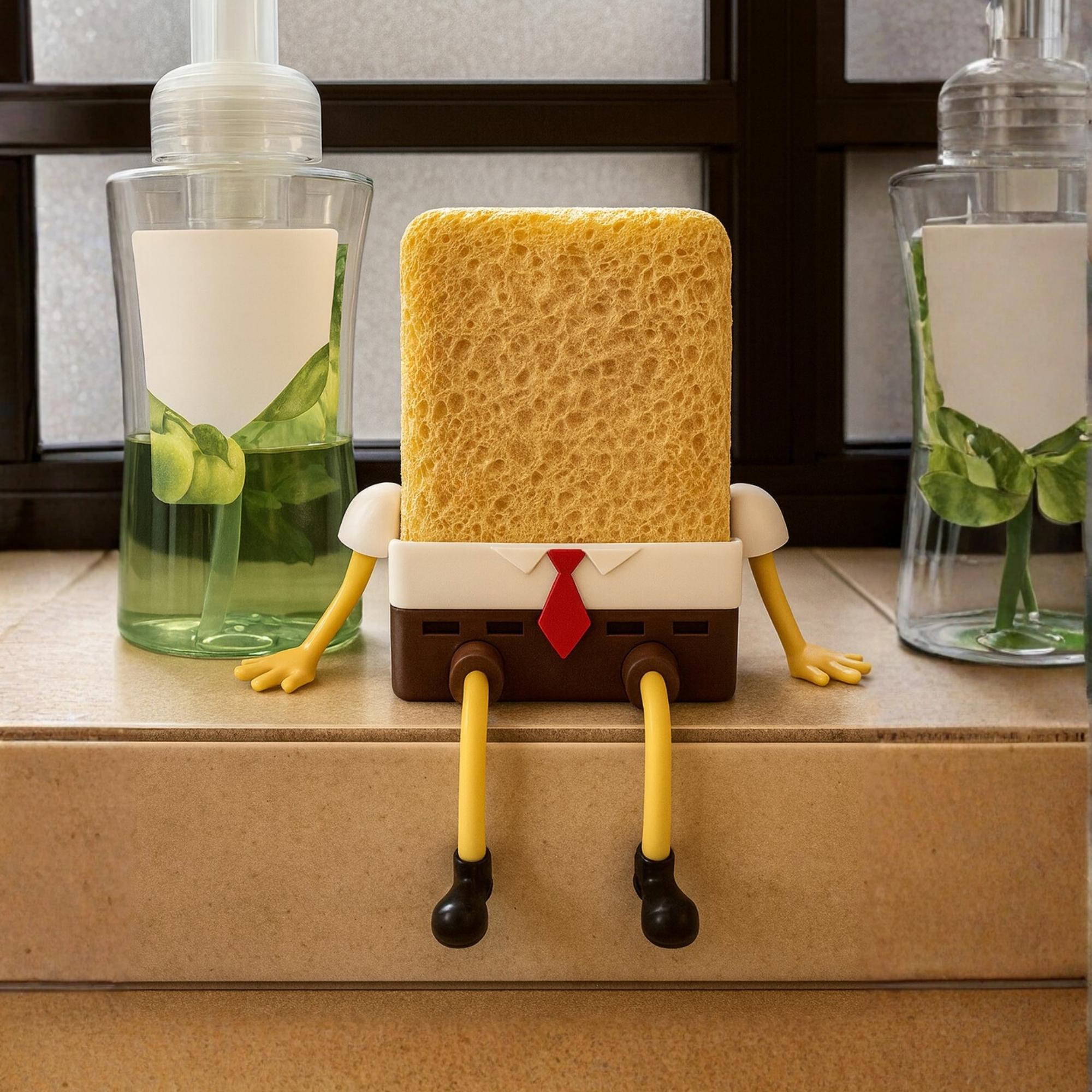 Bob Sponge Holder, Funny Sponge Case, Self Draining Sponge Container ...