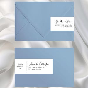 Editable Wraparound Return Address Envelope Label Canva Template, Printable Return Address Sticker, Instant Download