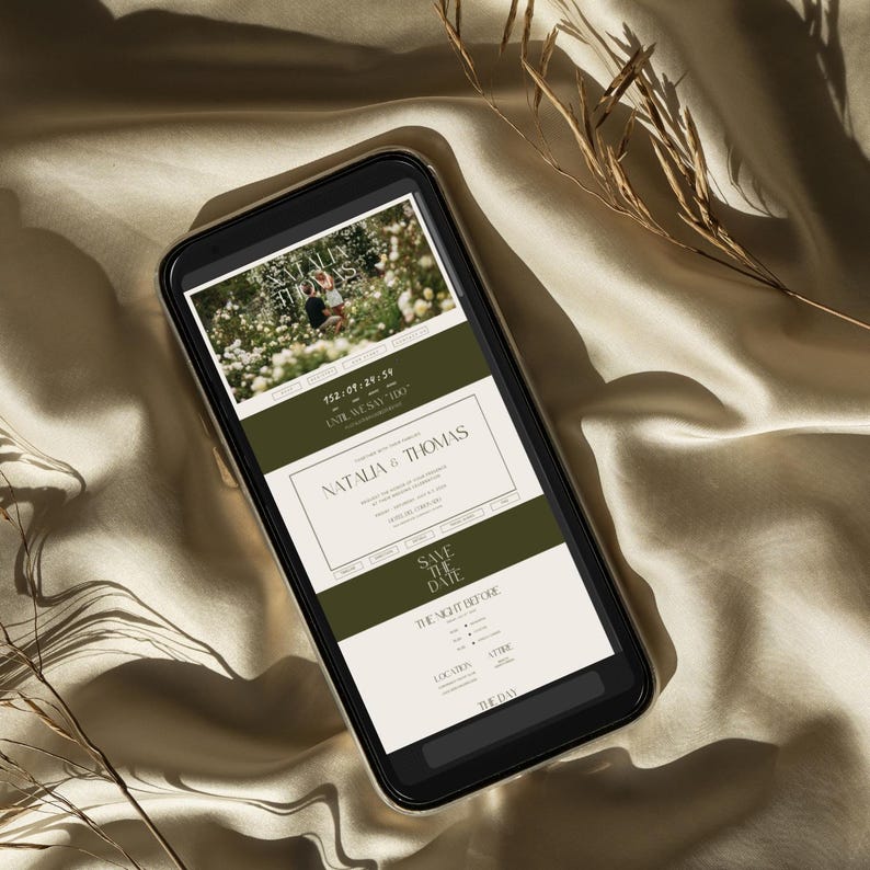 Editable Countdown Timer Responsive Wedding Website Canva Template ...