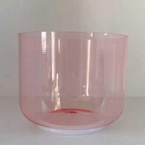 432HZ Pink Crystal Singing Bowl: 6 Inch F Note, Heart Chakra