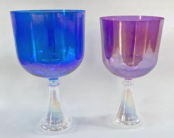432HZ 3rd Octave 7 Inch Note A/Note B Sound Healing Crystal Singing Chalice Grail with Free Mallet