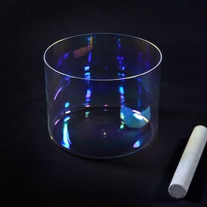 432 Hz Cosmic Light-kristallen klankschaal met gratis hamer en oring (enkele kom)