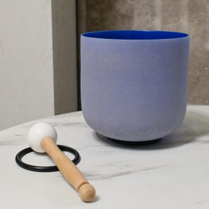 432Hz Crystal Singing Bowl: 7 Inch Note A, Third Eye Chakra