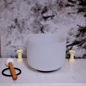 432HZ Perfect Pitch 12 Inch Note CDEFGAB Crystal Singing Bowl Sound Healing with Free Mallet and Oring