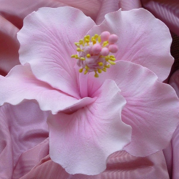 Pink  Hibiscus Hair Flower