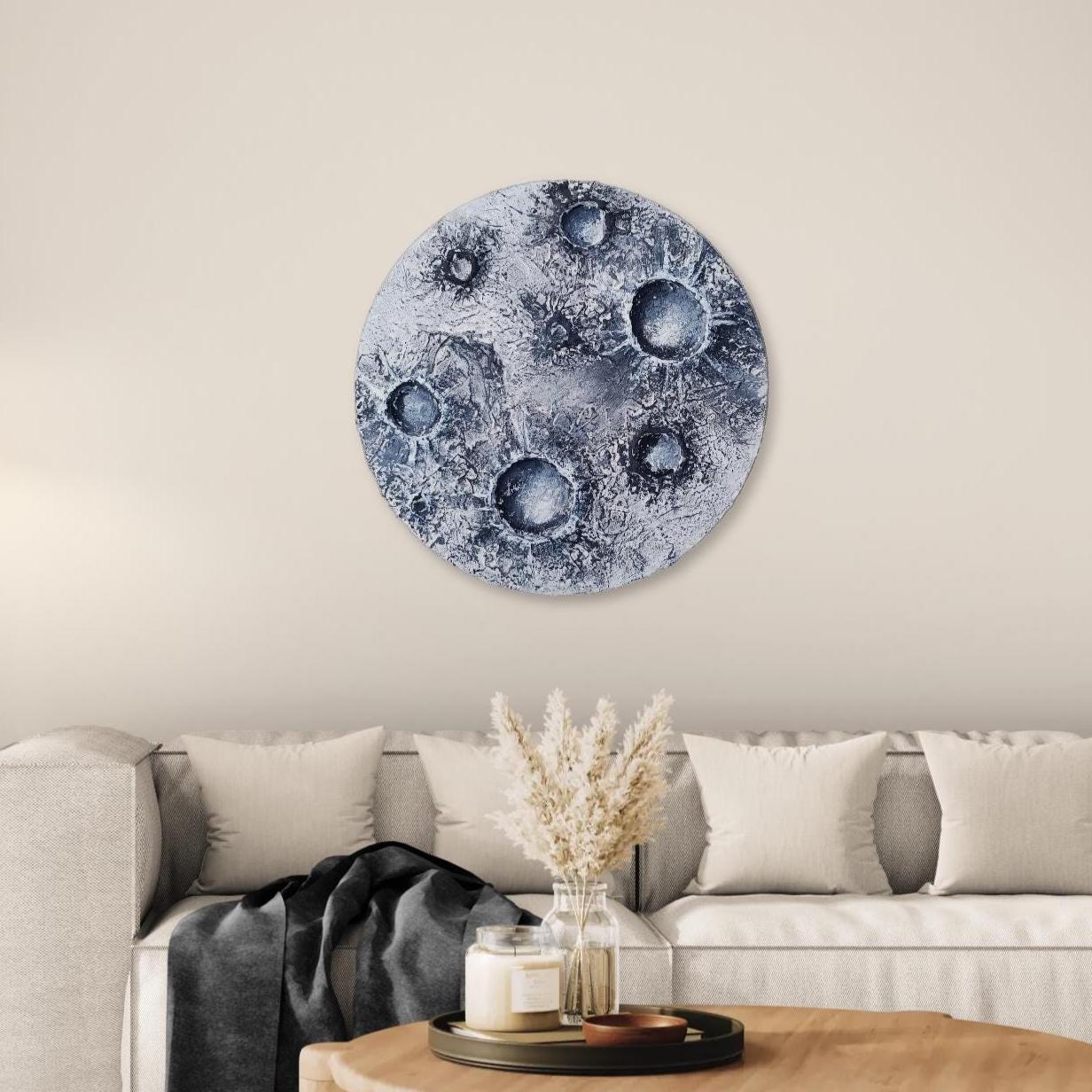 Moon Texture Art - Etsy New Zealand
