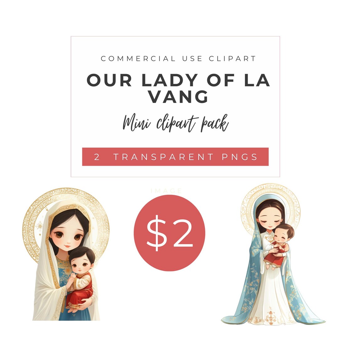 Our Lady of La Vang Clipart | Vietnamese Marian PNG (300 DPI) - Etsy