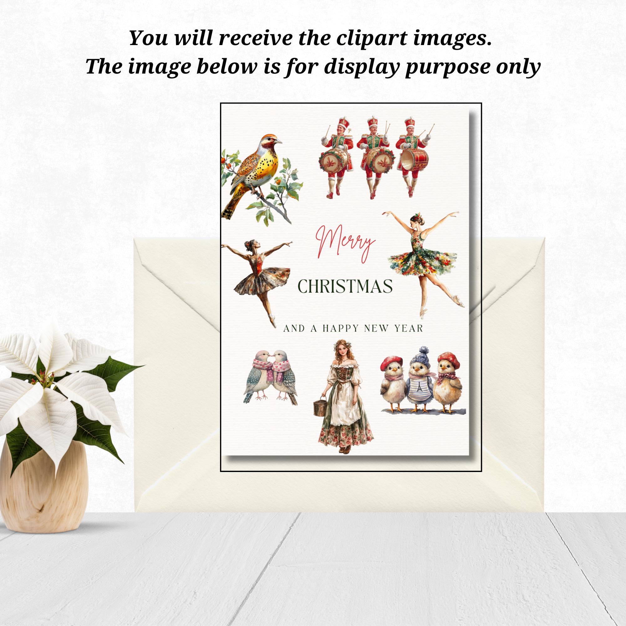 12 Days of Christmas Complete Clipart Bundle, Commercial Use ...