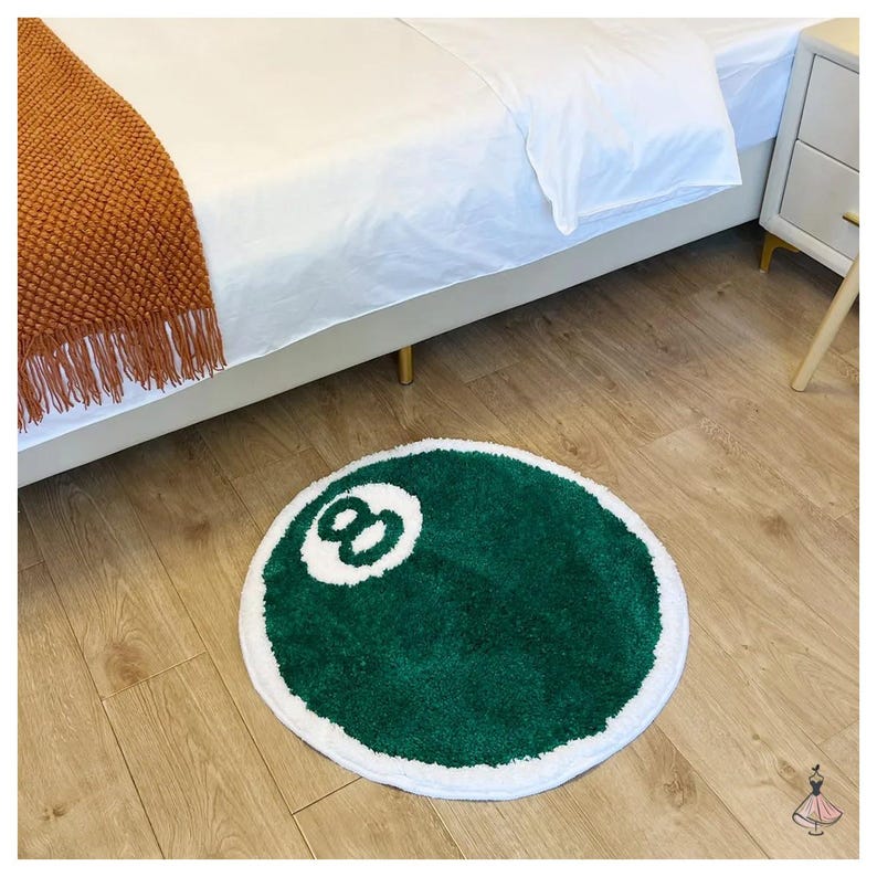 8 Ball Tufted Fluffy Custom Rug Hypebeast Aesthetic - Etsy