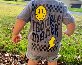 Infant-Youth Custom Trouble Maker - Short Sleeve - Baseball Tee - Long Sleeve - Crewneck