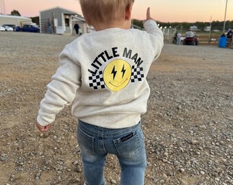 Infant-Youth Custom Little Man - Short Sleeve - Baseball Tee - Long Sleeve - Crewneck