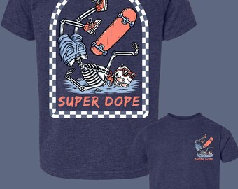 Custom Graffiti Skeleton Skateboard Tee: Infant-Youth