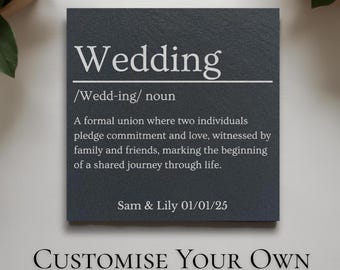 Customisable Wedding Coasters - Wedding Favour Gifts for guests and Luxury Wedding Gift idea for wedding party. Thoughtful Marriage Presents
