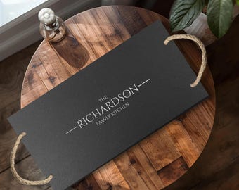 Personalized Family Kitchen Slate Cheeseboard – Custom Engraved with Name | Serving Board, Charcuterie Gift, Personalised Family Gift Idea