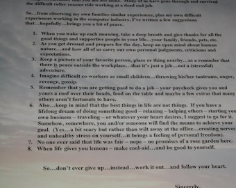 A Work It Out Letter - To Perk Up an Office Worker Who is Experiencing Difficulties