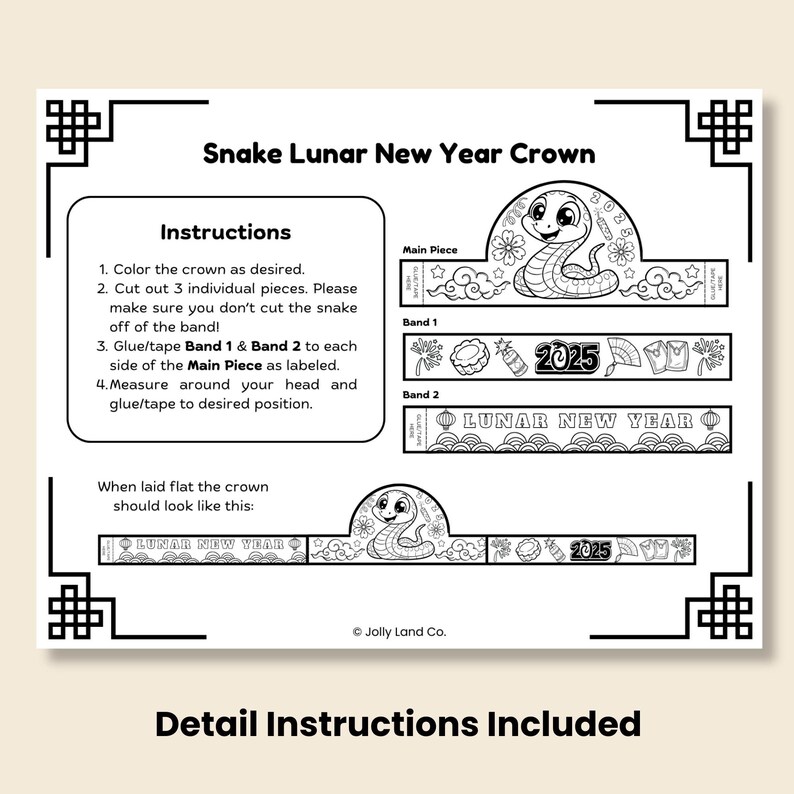 chinese new year hat printable
