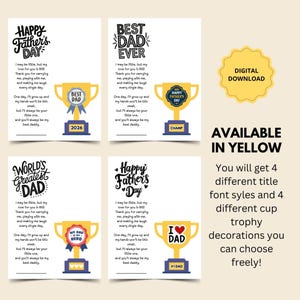 Fathers Day Handprint Printable Craft, Fathers Day Handprint Art, My Daddy Poem Gift for Dad Papa Sentimental Gift from Kids Toddler Baby image 3