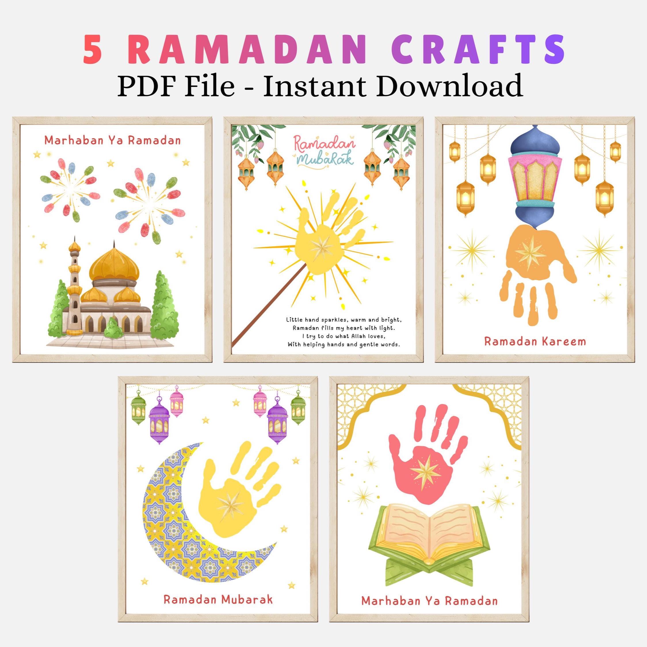 Ramadan Handprint Craft for Kids, Islamic Ramadan Activity…