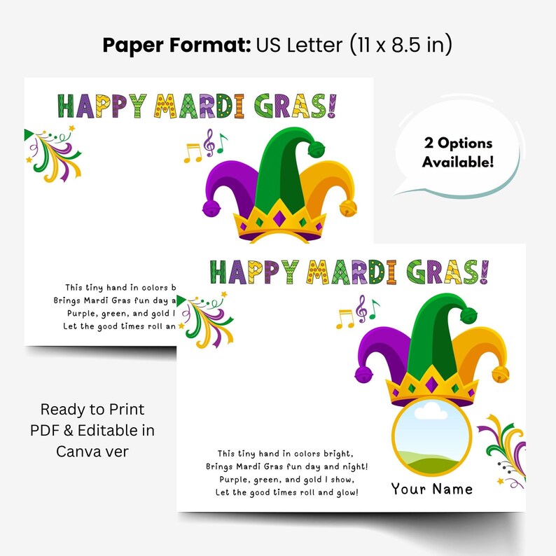 Letter R Jester Mardi Gras Handprint Craft With Poem, Preschool Mardi Gras Activity ...