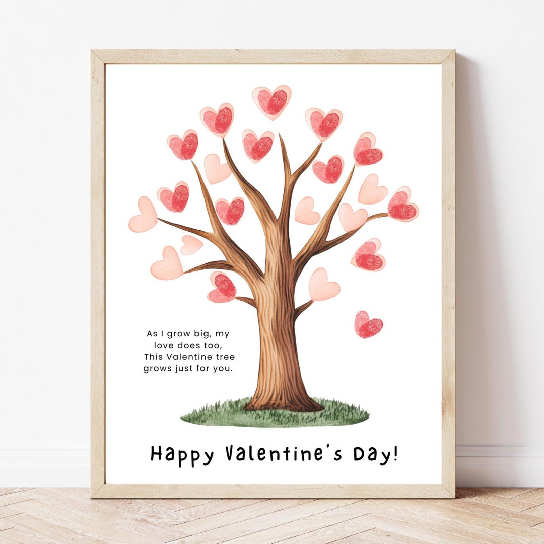 Valentines Day Handprint Art Fingerprint Art Keepsake, Toddler ...