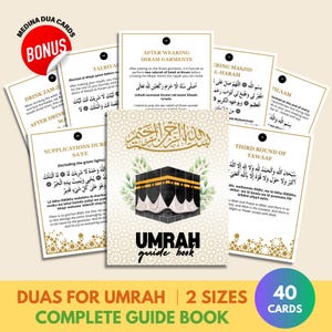 Duas for Umrah, Umrah Step by Step, Umrah Guide, Flash Cards for Umrah, Umrah PDF White, English Umrah Book, Umrah Cards Download, Printable