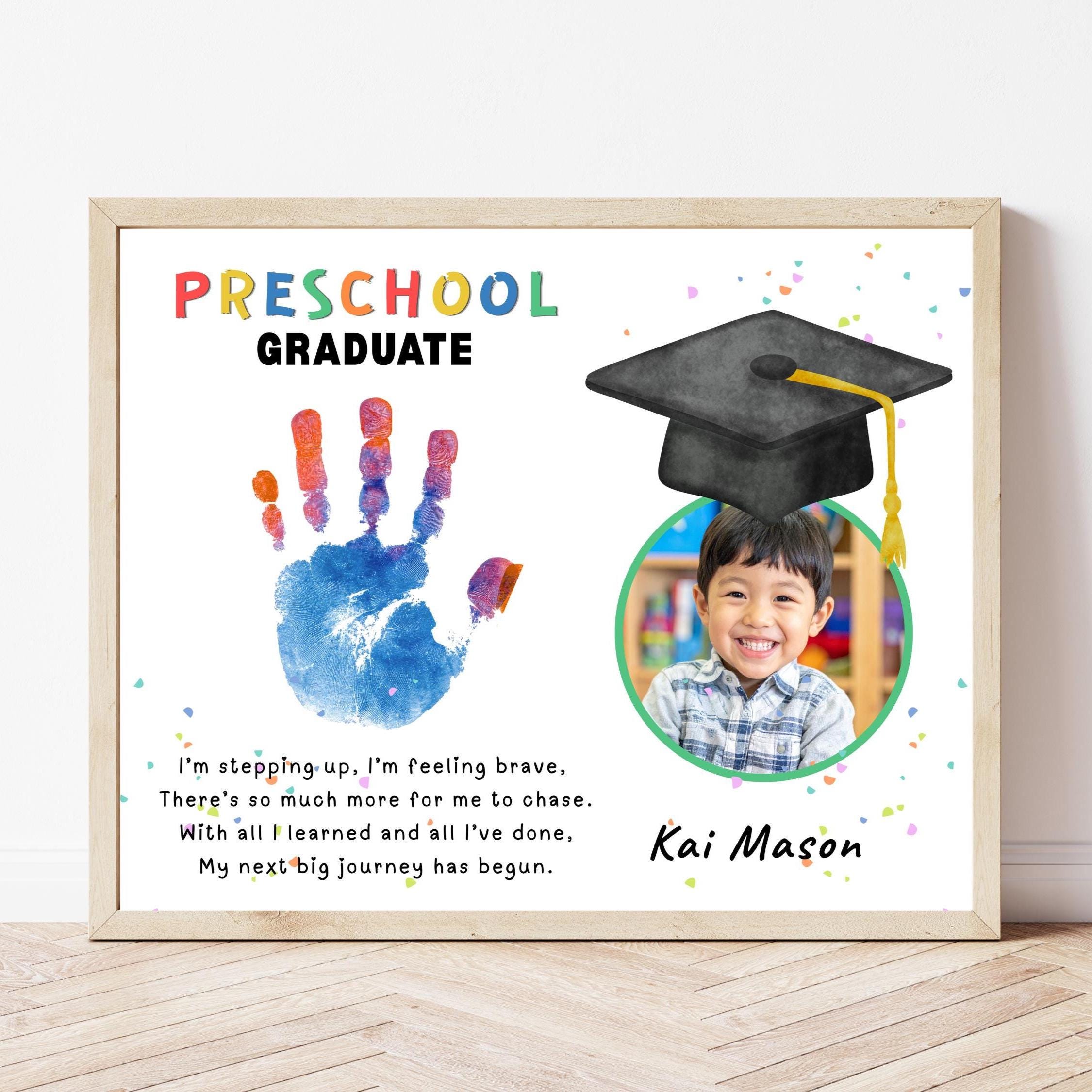 Preschool Graduation Handprint Art, Last Day of School Kids Activity ...