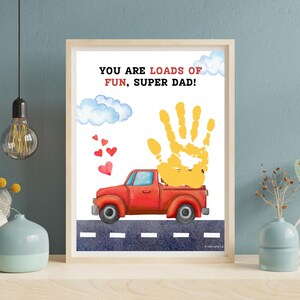 Father's Day Handprint Art, Father's Day Gift, Father's Day Printable, Father's Day Craft, Mother's Day Card, Handprint Art