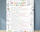 Father's Day Printable Questionnaire: All About My Dad Coloring Page (PDF Download)