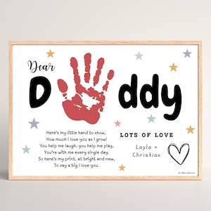 Father&#39;s Day Handprint Printable, DIY Craft Gift for Dad, Gift for Dad, Father&#39;s Day Printable, Digital Download, Father&#39;s Day Craft