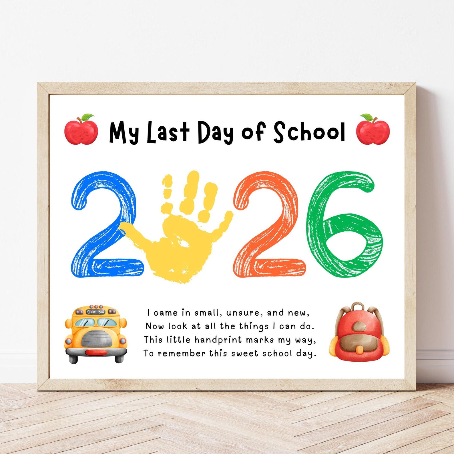 Last Day of School Handprint Art, Kindergarten Preschool Graduation ...