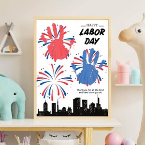 Labor Day Handabdruck Kunst: Helfer Andenken (Digitaler Download)