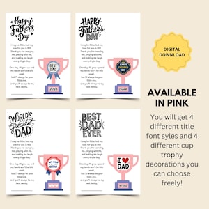 Fathers Day Handprint Printable Craft, Fathers Day Handprint Art, My Daddy Poem Gift for Dad Papa Sentimental Gift from Kids Toddler Baby image 5