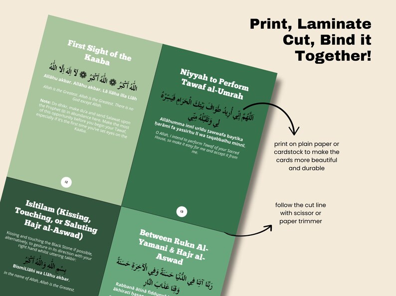Umrah Duas Printable Flashcards: Islamic Pilgrimage Guide (digital ...
