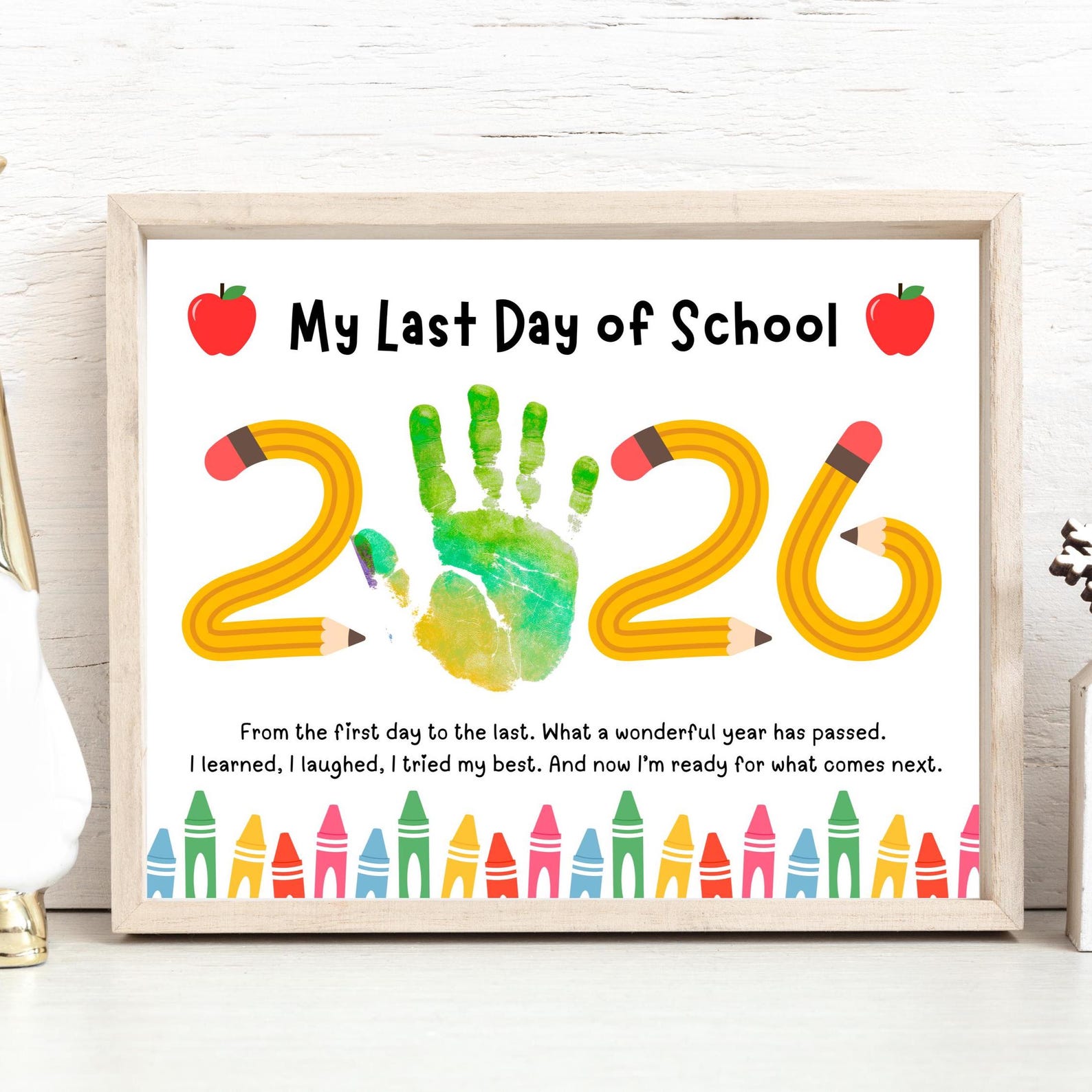 Last Day of School Handprint Craft 2026, Preschool Keepsake Printable ...